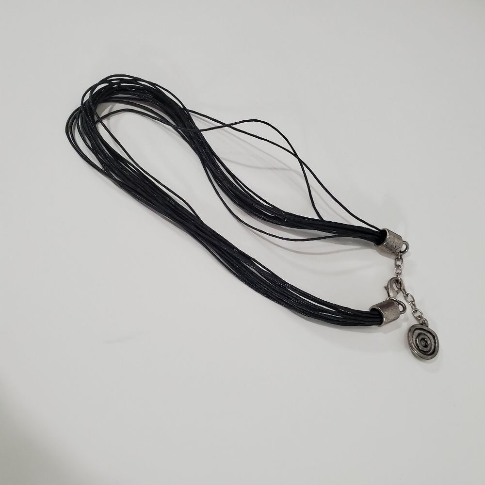 Black stringed cute necklace